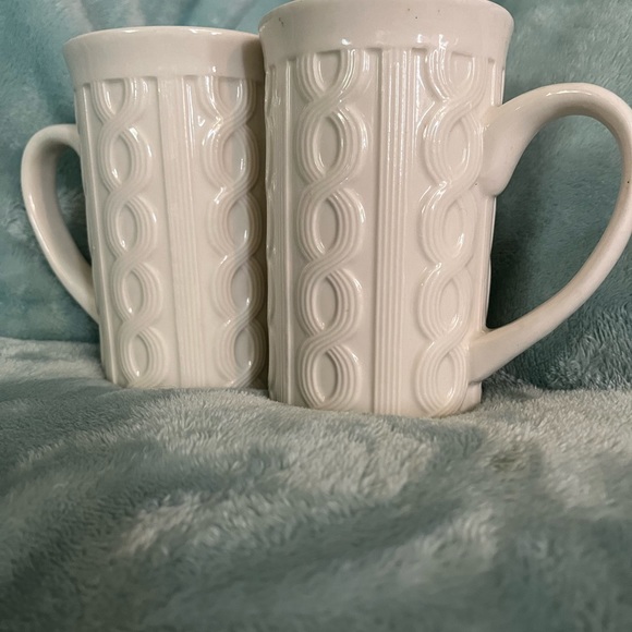 Coffee for two, they are 5"'s tall and look like a warm sweater to me, off white - Picture 3 of 3